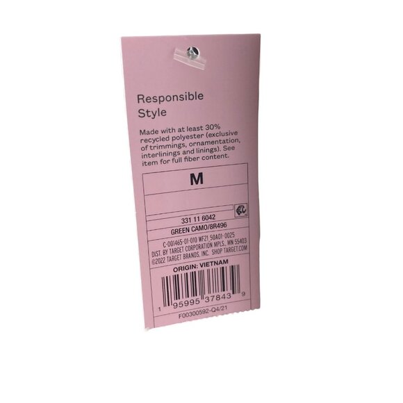 NWT Wild Fable Women Green Camo String Adjustable Jogger Sweatpants Size Medium - Picture 7 of 8